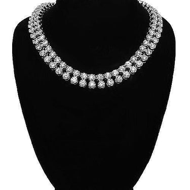 14K White Gold Mens Diamond Chain 33.00 Ctw